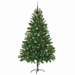 Berkfield Home Christmas Tree with 300 LEDs with Stand Green 210 cm PE - thumbnail 6