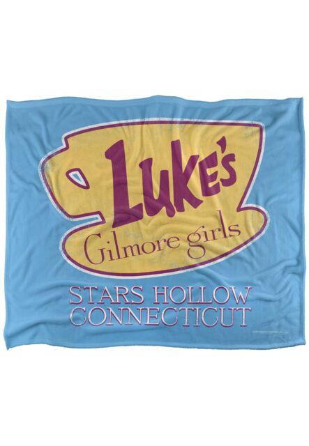 Warner Brothers Gilmore Girls Lukes Cafe Silky Touch Super Soft Throw Blanket in White - image 1