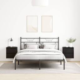Berkfield Home Durable Wall-mounted Bedside Cabinets 2 pcs Black Oak 38x34x40 cm - Size: 38 x 34 x 40 cm - thumbnail 1