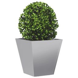 Berkfield Home Garden Planter 30x30x30 cm Galvanised Steel in Grey - Size: 30 x 30 x 30 cm - thumbnail 3