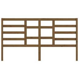 Berkfield Home Bed Headboard Honey Brown 206x4x104 cm Solid Wood Pine - Size: 206 x 4 x 104 cm - thumbnail 4