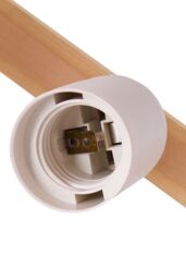Living and Home Bamboo-Woven Pendant Light in White - thumbnail 5