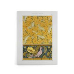 "Artery8 Poppy Pigeon Coral Fish Patterns Canvas Wall Art Print Verneuil in Orange - Size: W18"" x H24""" - thumbnail 1