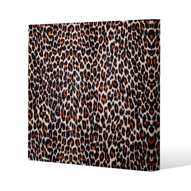 Benjamin Tate Design Leopard Print (Canvas Print) / 90 x 90 x 4cm in Natural - Size: 90 x 90 x 4 cm - image 1