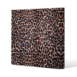 Benjamin Tate Design Leopard Print (Canvas Print) / 90 x 90 x 4cm in Natural - Size: 90 x 90 x 4 cm - thumbnail 1
