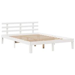 Berkfield Home Beautiful Bed Frame with Headboard without Mattress White 160x200 cm - thumbnail 5