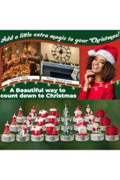 Deco Express Tealights Advent Calendar 3D Xmas Tealights Christmas Gift - thumbnail 4