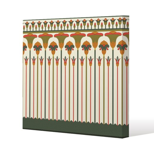 Benjamin Tate Design Egyptian Ornament (Canvas Print) / 90 x 90 x 4cm in Natural - Size: 90 x 90 x 4 cm - image 1
