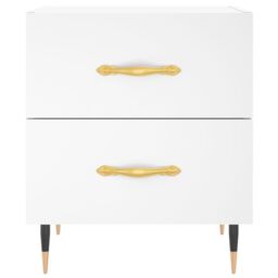 Berkfield Home Bedside Cabinet White 40x35x47.5 cm Engineered Wood - thumbnail 6