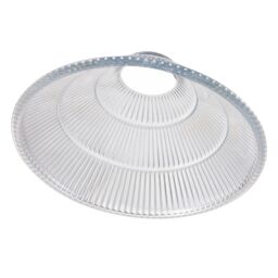 Happy Homewares Modern Designer Transparent Ridged Glass Easy Fit Pendant Shade in Cone Shape in Clear - thumbnail 5
