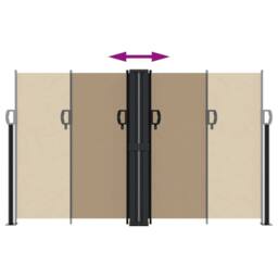 Berkfield Home Retractable Side Awning Taupe 140x600 cm - thumbnail 5