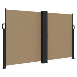 Berkfield Home Retractable Side Awning Taupe 140x600 cm - thumbnail 3