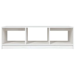 Berkfield Home Coffee Table White 110x50x34 cm Solid Pinewood - Size: 110 x 50 x 34 cm - thumbnail 5