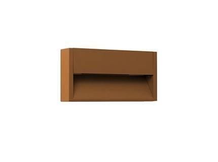 Netlighting Grada Outdoor Surface Mounted LED Wall Lamp Rust 6W 3000K IP54 in Brown - image 1