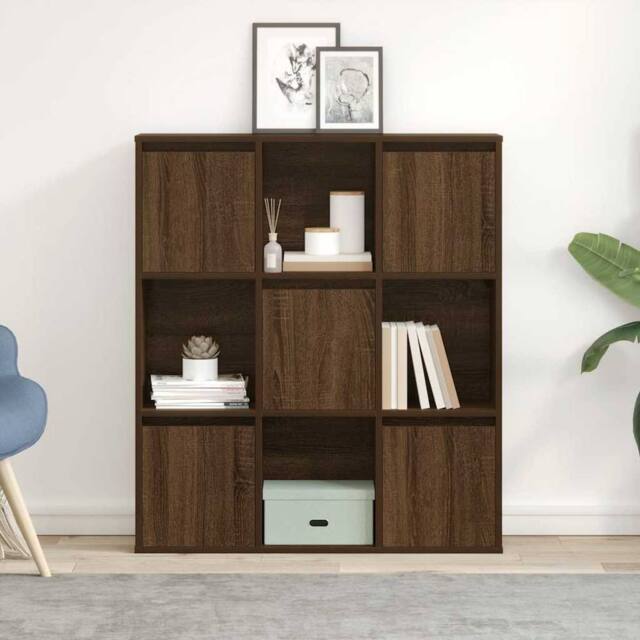 Berkfield Home Durable Bookcase Brown Oak 89x24x101.5 cm Engineered Wood - image 1