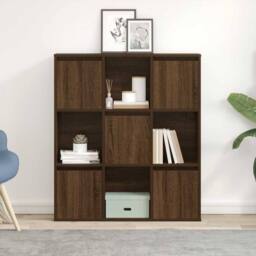 Berkfield Home Durable Bookcase Brown Oak 89x24x101.5 cm Engineered Wood - thumbnail 1