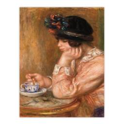 Artery8 Pierre Auguste Renoir Framed Wall Art Print Cup of Chocolate in Orange - Size: A4 - thumbnail 3