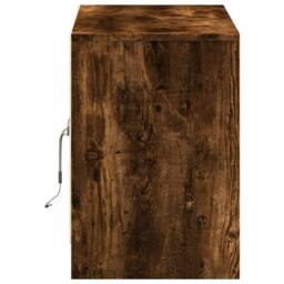 Berkfield Home TV Cabinet with LED Smoked Oak 100x34x50 cm Engineered Wood in Brown - Size: 100 x 34 x 50 cm - thumbnail 7