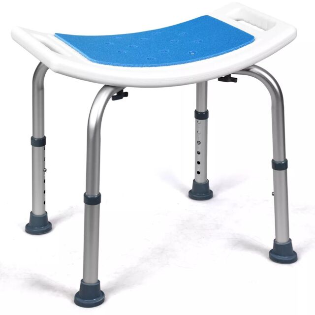 Costway Bath Chair Height Adjustable Padded Tub Shower Bench Seat Portable Bathroom Stool - image 1