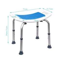 Costway Bath Chair Height Adjustable Padded Tub Shower Bench Seat Portable Bathroom Stool - thumbnail 2