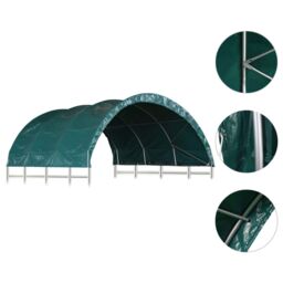 Berkfield Home Livestock Tent PVC 3.7x3.7 m Green - thumbnail 4