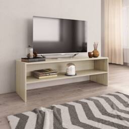 Berkfield Home TV Cabinet Sonoma Oak 120x40x40 cm Engineered Wood in Light Oak - Size: 120 x 40 x 40 cm - thumbnail 2