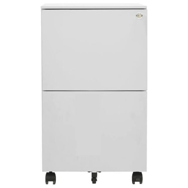 Berkfield Home Mobile File Cabinet Light Grey 39x45x67 cm Steel - Size: 39 x 45 x 67 cm - image 1