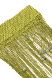 Neel Blue String Curtain Beaded Panel, Gold, 100cm x 200cm in Bright Green - Size: 100 cm width x 200 cm drop - thumbnail 3