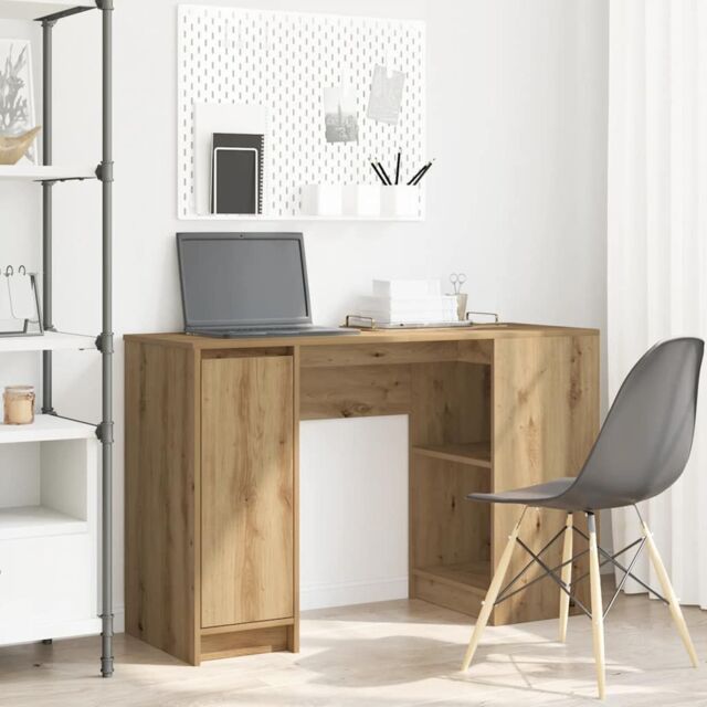Berkfield Home Desk Artisan Oak 120x42x76 cm Engineered Wood in Brown - Size: 120 x 42 x 76 cm - image 1