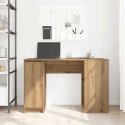 Berkfield Home Desk Artisan Oak 120x42x76 cm Engineered Wood in Brown - Size: 120 x 42 x 76 cm - thumbnail 3