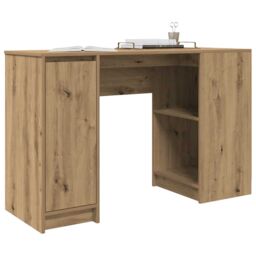 Berkfield Home Desk Artisan Oak 120x42x76 cm Engineered Wood in Brown - Size: 120 x 42 x 76 cm - thumbnail 4