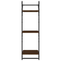 Berkfield Home 3-Tier Wall Shelves with Bars 2 pcs Brown Oak 30x25x100 cm - Size: 30 x 25 x 100 cm - thumbnail 5