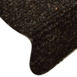 Berkfield Home Self-adhesive Stair Mats 10pcs Dark Brown 65x21x4cm Needle Punch - Size: Medium - thumbnail 6