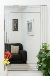 MirrorOutlet Oakley All Glass Triple Edge Bevelled Large Dress Mirror 120 x 80 CM in Silver - Size: 1 Pack - thumbnail 1