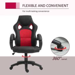 FORGEVIO Executive Racing Swivel Gaming Office Chair PU Leather - thumbnail 4