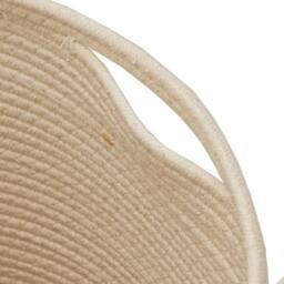 Berkfield Home Storage Basket with Lid Black & Beige √ò37x50 cm Cotton - Size: 37x50 cm - thumbnail 7
