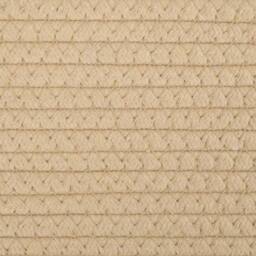 Berkfield Home Storage Basket with Lid Black & Beige √ò37x50 cm Cotton - Size: 37x50 cm - thumbnail 9