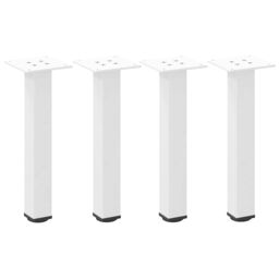 Berkfield Home Coffee Table Legs 4 pcs White 42-44 cm Steel - thumbnail 2