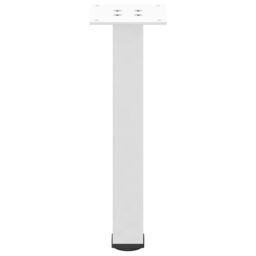 Berkfield Home Coffee Table Legs 4 pcs White 42-44 cm Steel - thumbnail 5