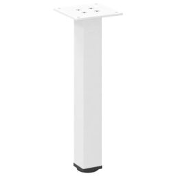 Berkfield Home Coffee Table Legs 4 pcs White 42-44 cm Steel - thumbnail 4