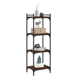 Berkfield Home Decorative Bookcase 4-Tier Brown Oak 40x30x120 cm Engineered Wood - Size: 40 x 30 x 120 cm - thumbnail 1