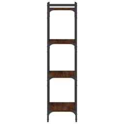 Berkfield Home Decorative Bookcase 4-Tier Brown Oak 40x30x120 cm Engineered Wood - Size: 40 x 30 x 120 cm - thumbnail 5