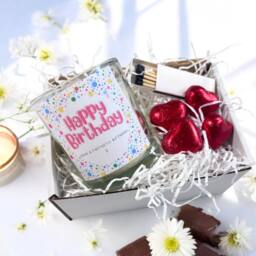 Aye Do Gifts Women's Personalised Happy Birthday Dotty Candle Gift Set in White - Size: 1 Pack - thumbnail 2
