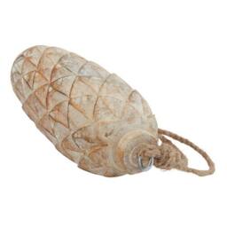 Lemon Pavilion Furniture and Decor Antique White Wash Large Pine Cone Bauble - L7 x W7 x H18 cm - Brown in Light Brown - thumbnail 2