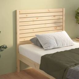 Berkfield Home Beautiful Bed Headboard 96x4x100 cm Solid Wood Pine in Light Tan - Size: 96 x 4 x 100 cm - thumbnail 2