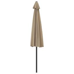 Berkfield Home Balcony Parasol with Aluminium Pole Taupe 300x155 cm Half in Beige - thumbnail 5