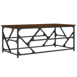 Berkfield Home Coffee Table Brown Oak 100x50x40 cm Engineered Wood - Size: 100 x 50 x 40 cm - thumbnail 2