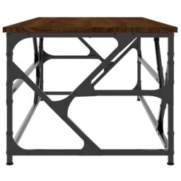 Berkfield Home Coffee Table Brown Oak 100x50x40 cm Engineered Wood - Size: 100 x 50 x 40 cm - thumbnail 5