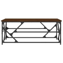 Berkfield Home Coffee Table Brown Oak 100x50x40 cm Engineered Wood - Size: 100 x 50 x 40 cm - thumbnail 4