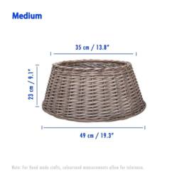 SPETLEK Decoration Wicker Basket Decor Medium in Grey - Size: 0.6m2 - thumbnail 2